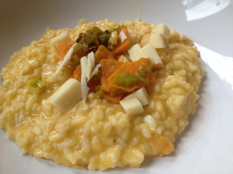 Risotto di Zucca, Porri  e Provola
