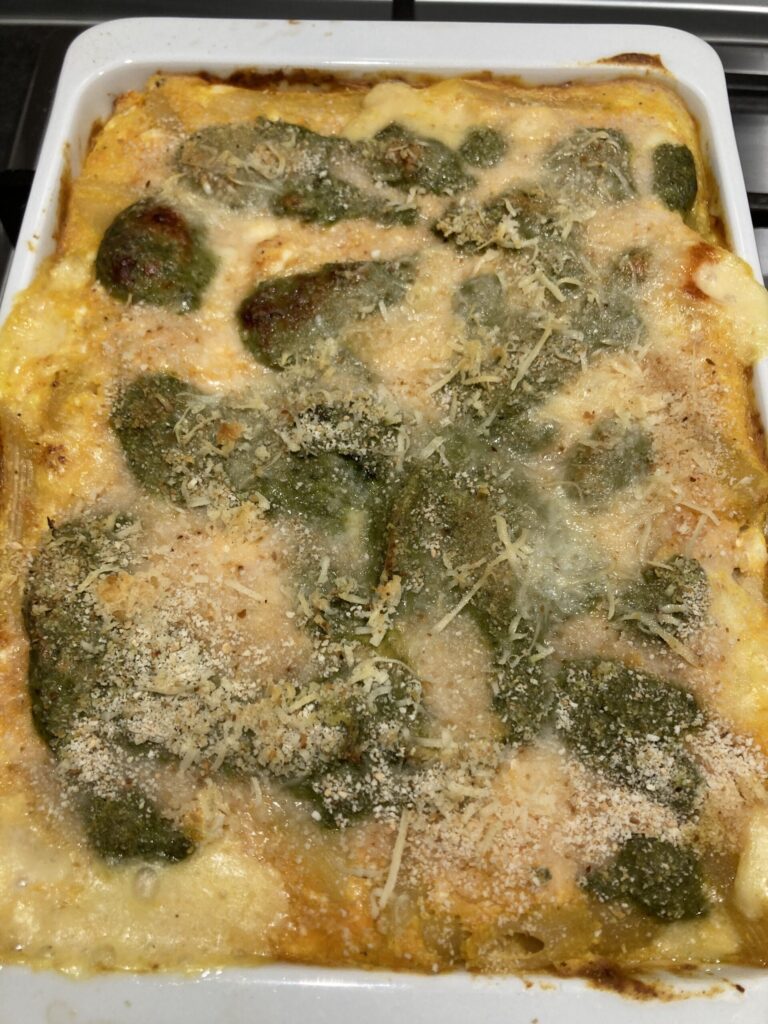 Pasta al Forno, Zucca, Ricotta e Pesto di Cavolo nero.