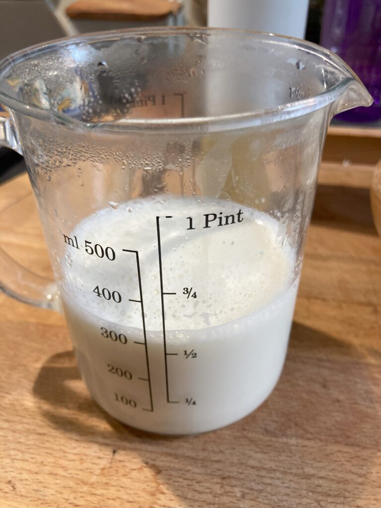 latte del baccalà mantecato che abbiamo preparato precedentemente per non buttarlo